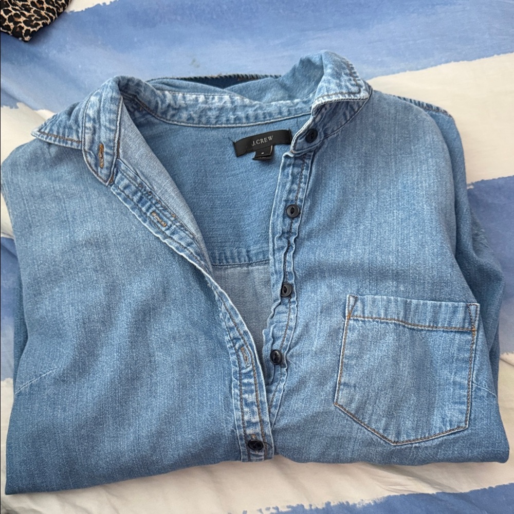 J. Crew Classic Blue Denim Shirt